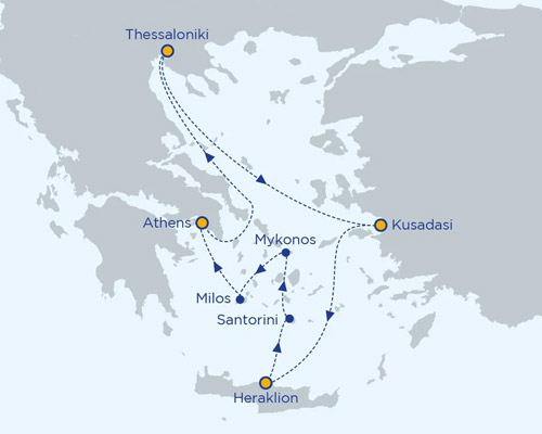 Idyllic Aegean from Kusadasi - 7 Nights [Kusadasi to Kusadasi ]